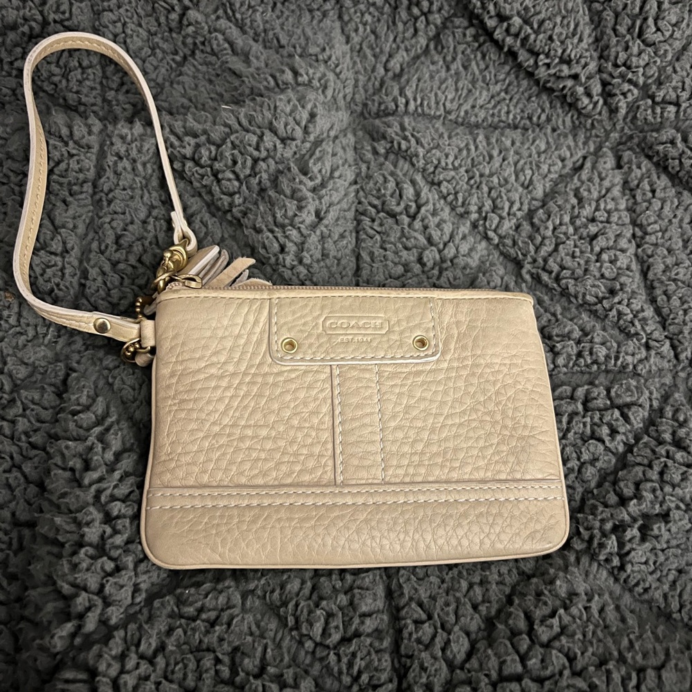 Coach leather wristlet